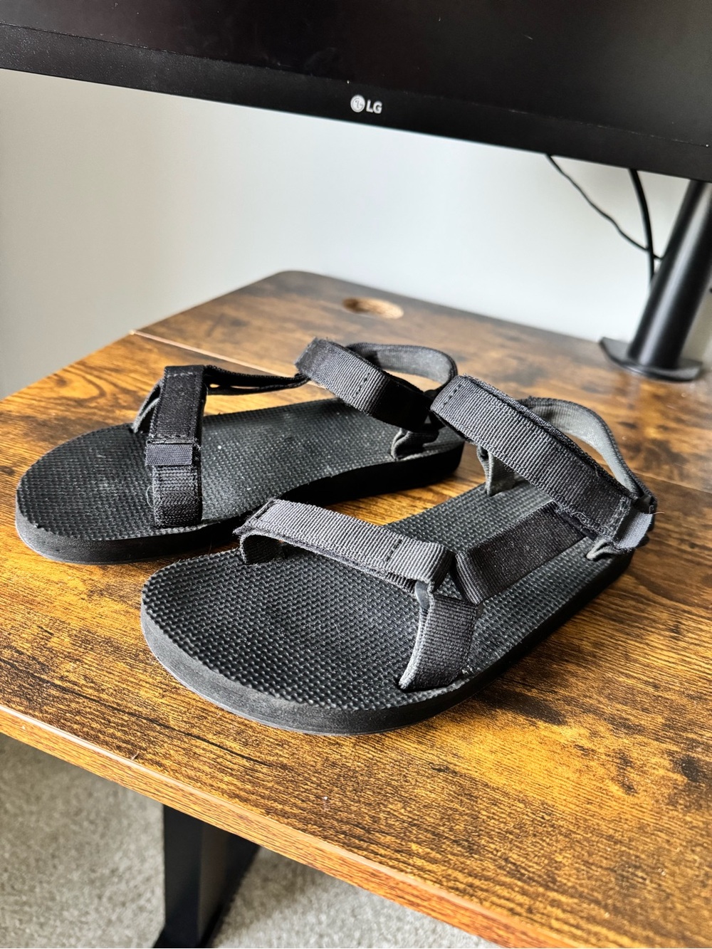 Teva Black Webbing Strap Sandal